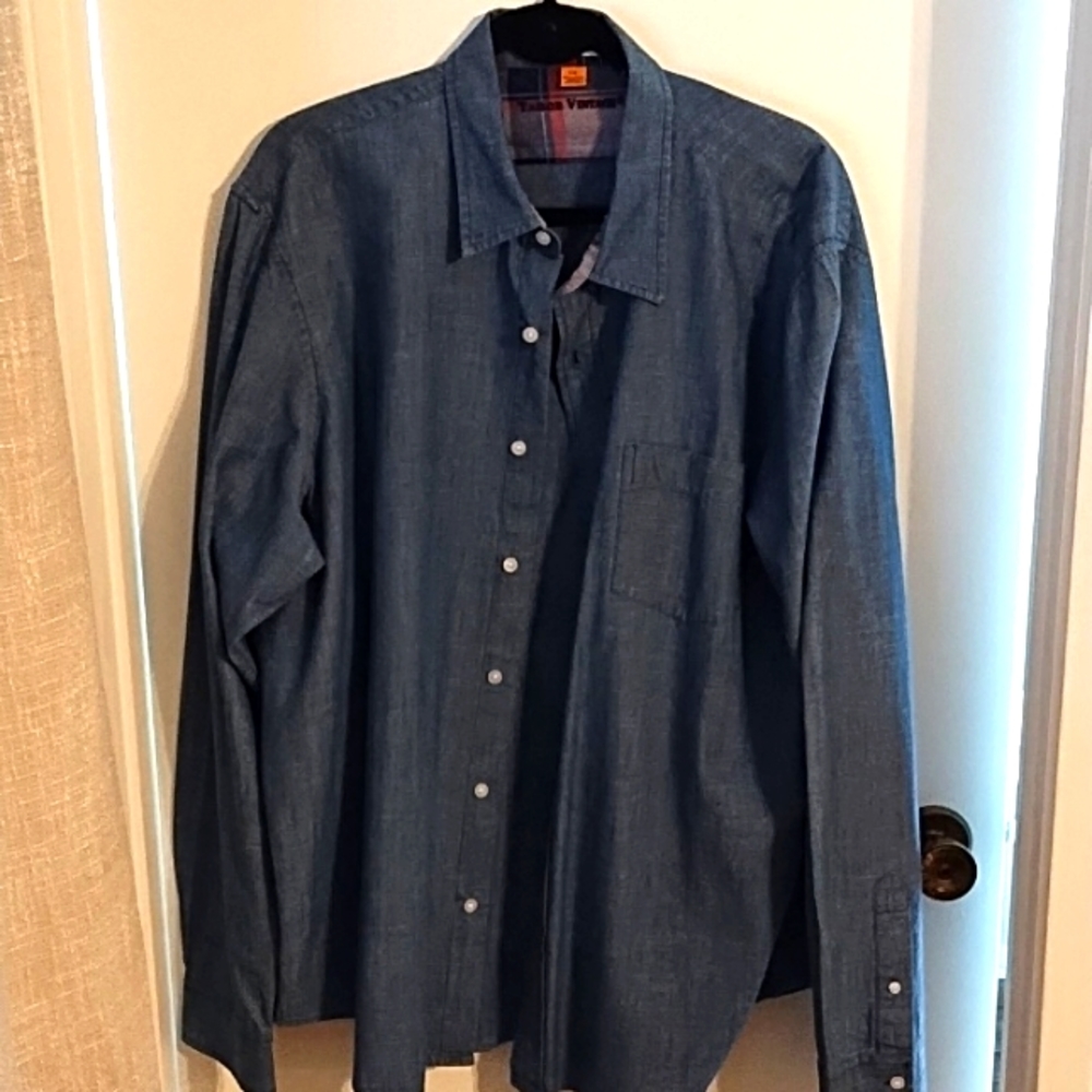 Authentic Indigo Taylor Vintage XXL denim long sleeve shirt